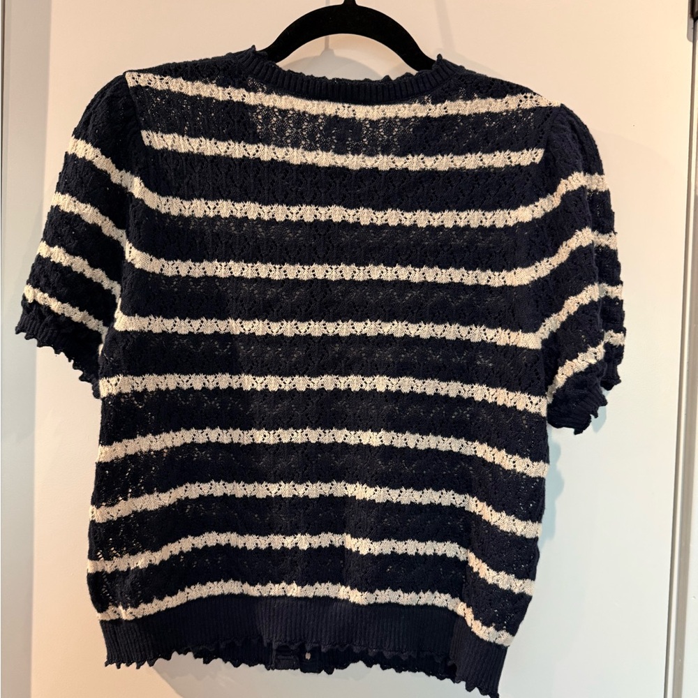 GAP X Doen striped linen cardigan size M - Picture 5 of 7
